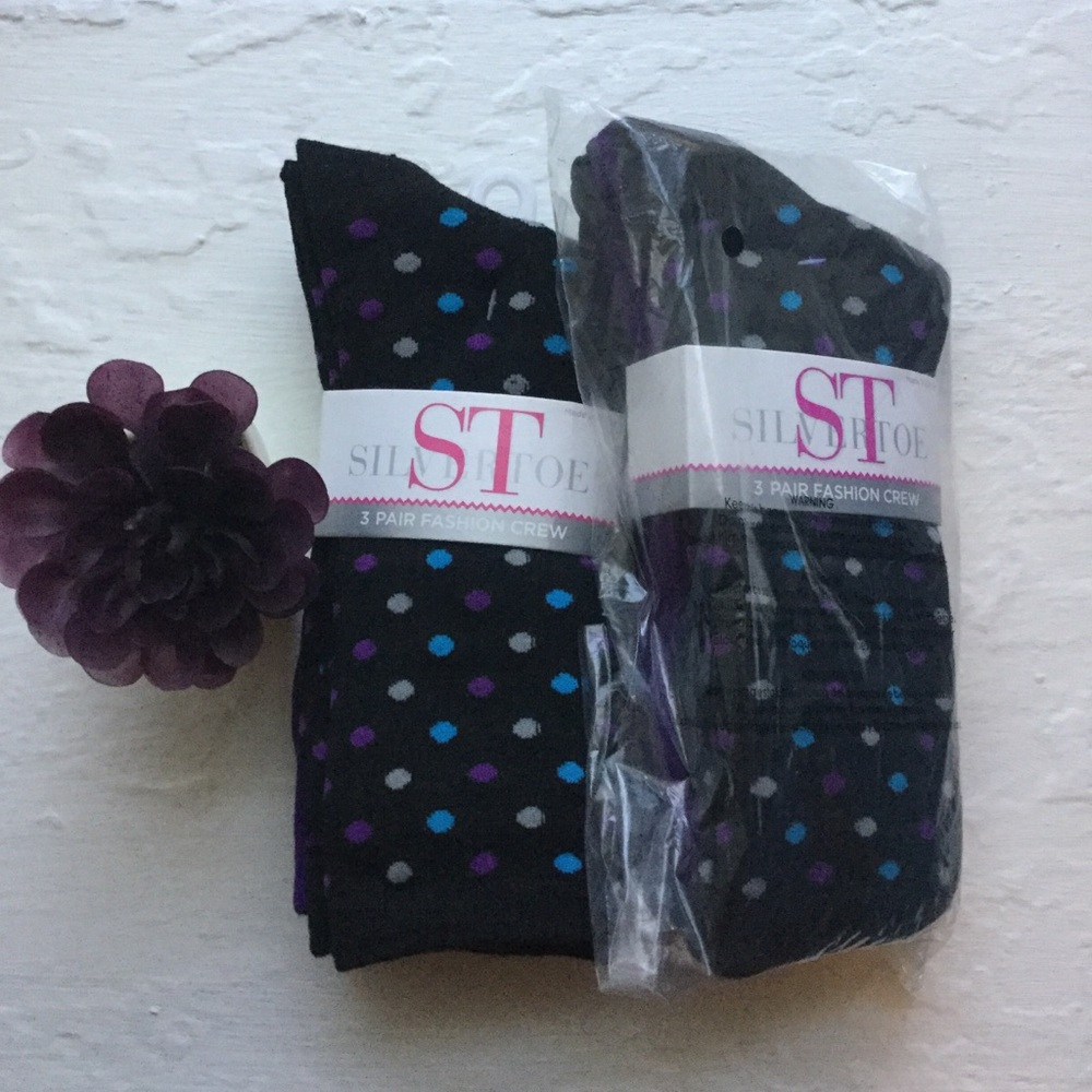 SilverToe fashion crew socks.....6 pairs